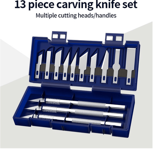 13 Pieces Metal Carving Knife Pen Set