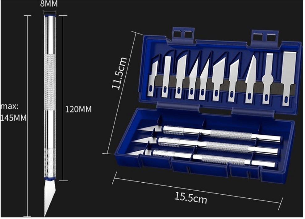 13 Pieces Metal Carving Knife Pen Set