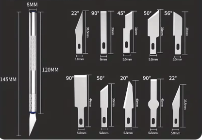 13 Pieces Metal Carving Knife Pen Set