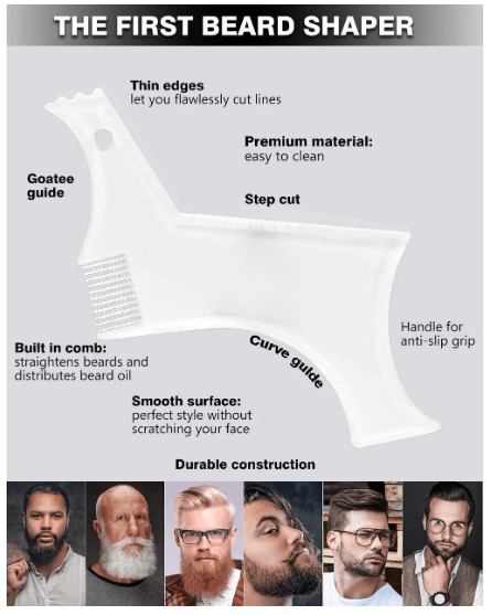 Beard Shapes Styling Template (Double Sided) JWJ-Shop