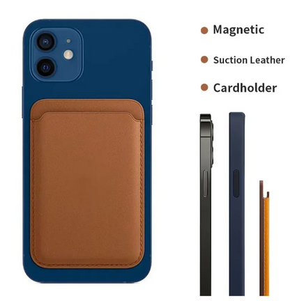 Magnetic Leather Wallet Card Holder (iPhone 12/13/14,15) JWJ-Shop