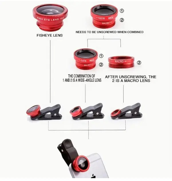 Mobile Phone 180 Degree Fisheye Lens JWJ-Shop