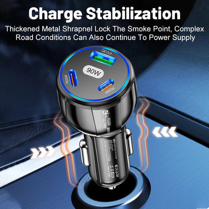 3-Port Fast Car Charger (All Phones) JWJ-Shop