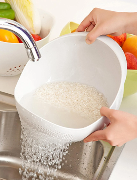 Rice/Vegetable Bowl Drain Basket (Silicone) JWJ Trading