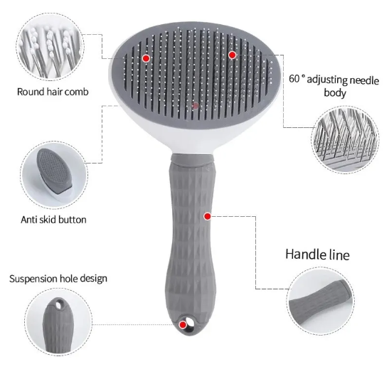 Self-Cleaning Pet Hair Remover Brush (Dog/Cat) JWJ Trading