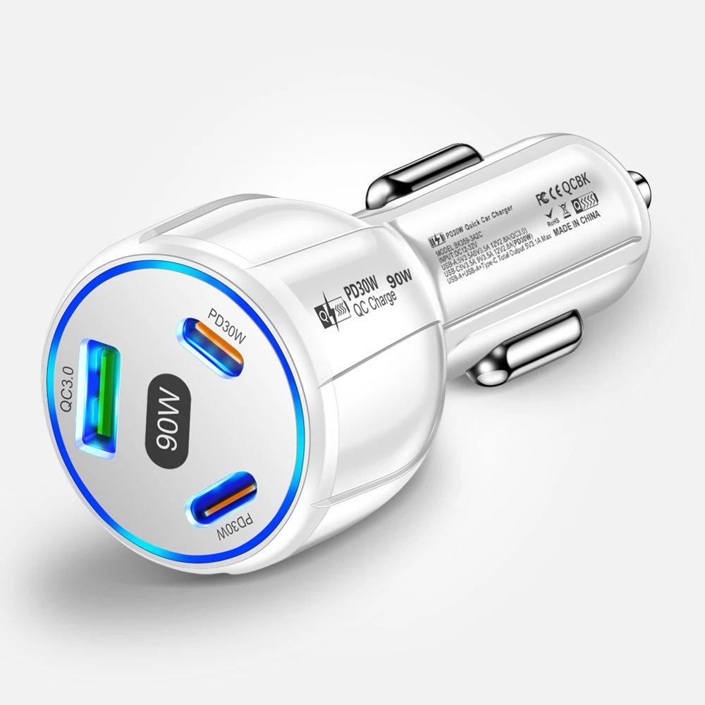 3-Port Fast Car Charger (All Phones) JWJ-Shop